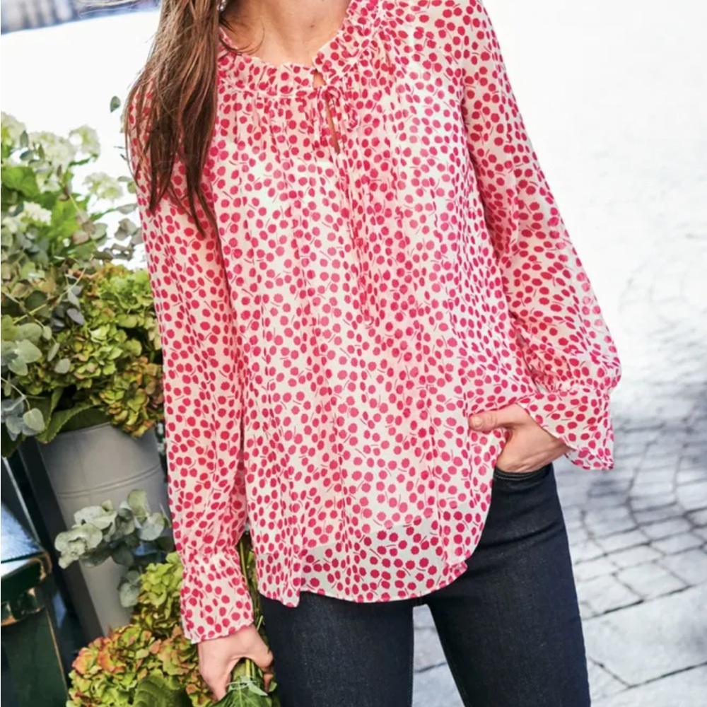 Boden Florence Pink Floral Blouse Size 8